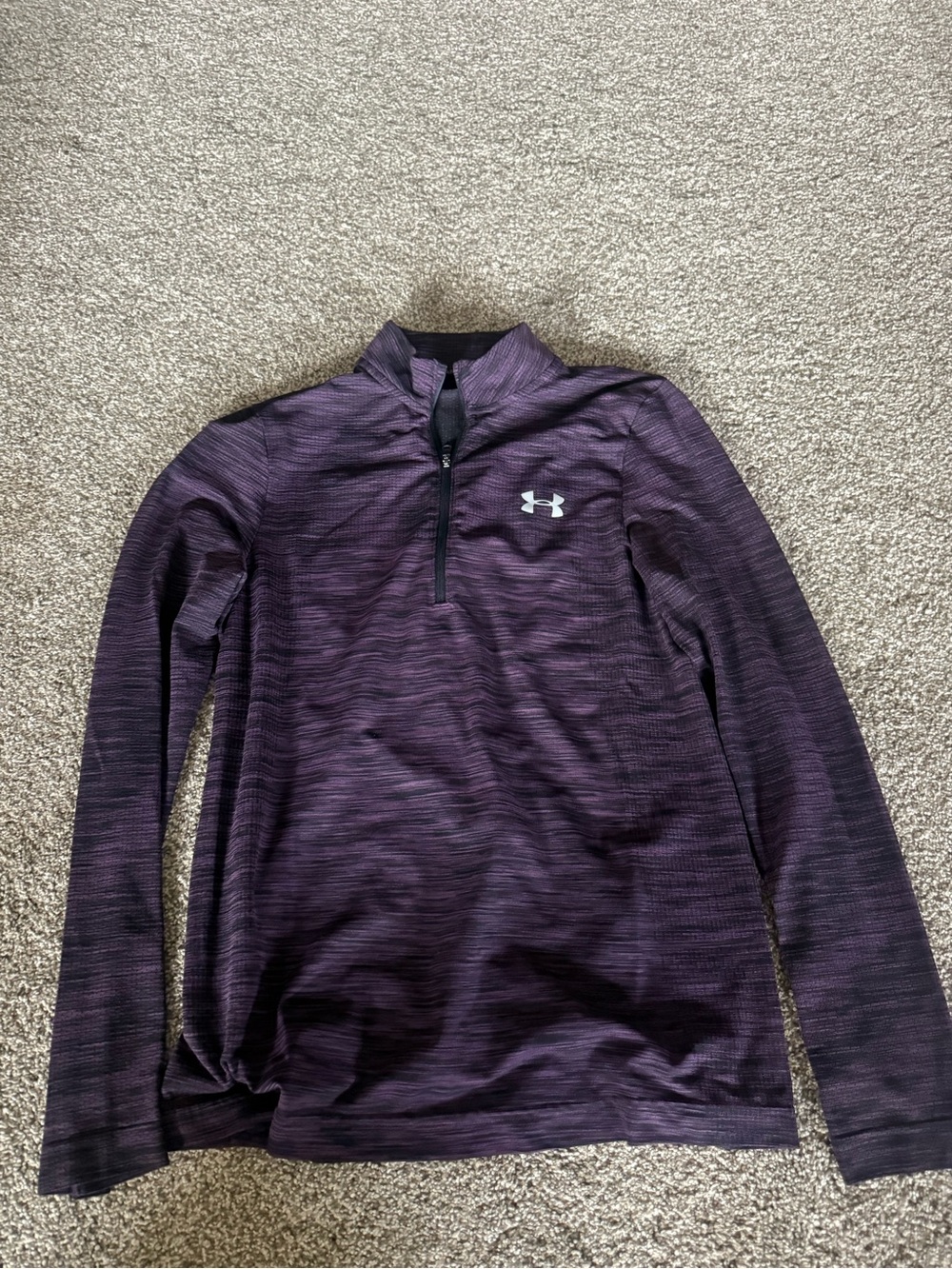Under Armour Woman’s Heathered Purple 1/4 Zip Performance Pullover